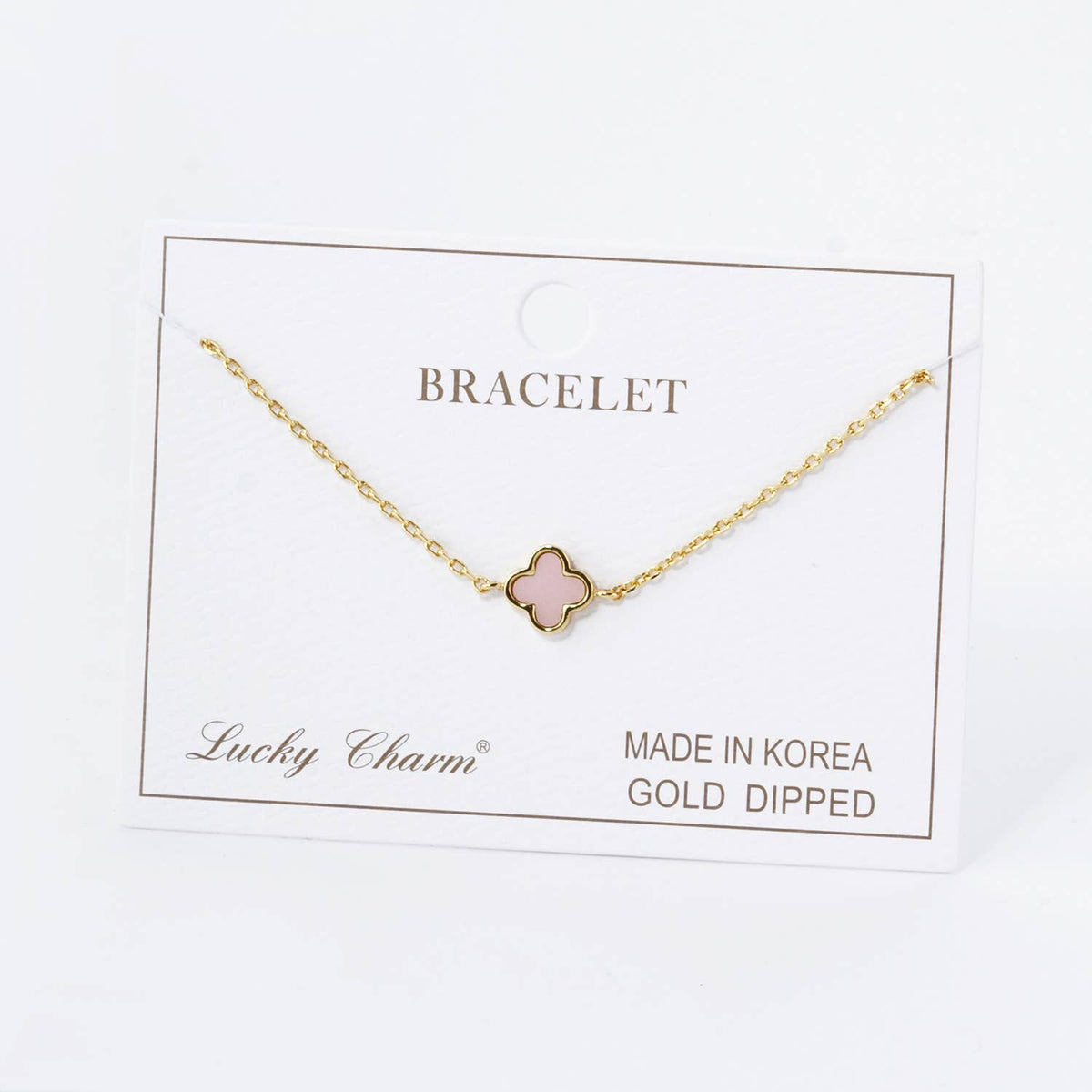 Dainty Clover Charm Bracelet
