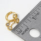Dainty Bow & Cubic Zirconia Dangle Huggie Hoops