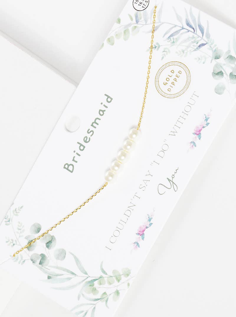 Bridesmaid Pearl Necklace