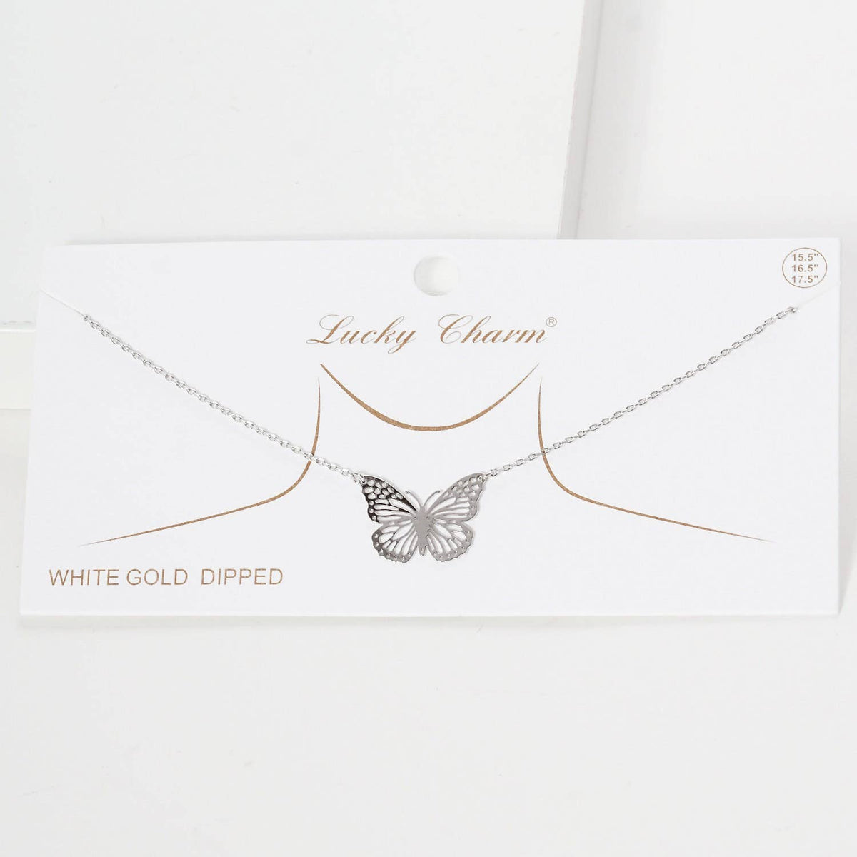 Gold Plated Dainty Butterfly Charm Necklace