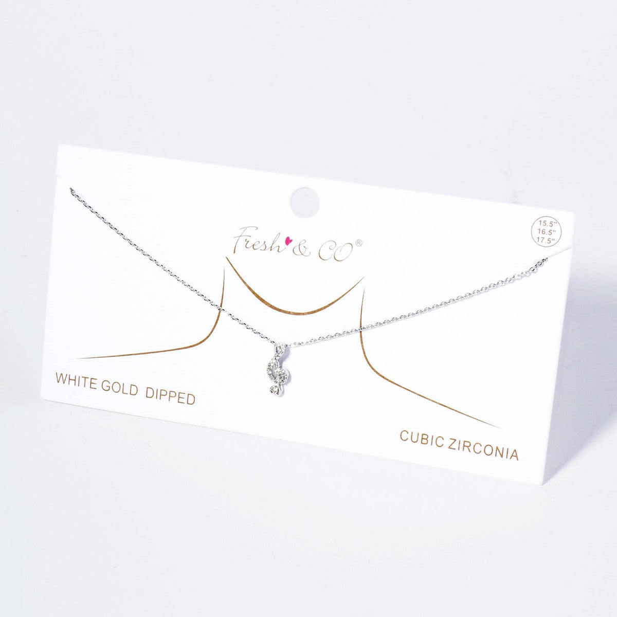 Crystal Treble Clef Pendant Necklace