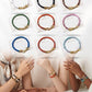 Braided Leather Horseshoe Bracelet