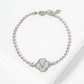 Dainty Gold Dipped Initial Clover Bracelet