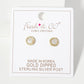 Pave CZ Frame with Mother-of-Pearl Stud Earrings