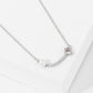 Bridesmaid CZ Hexagon Pendant Necklace