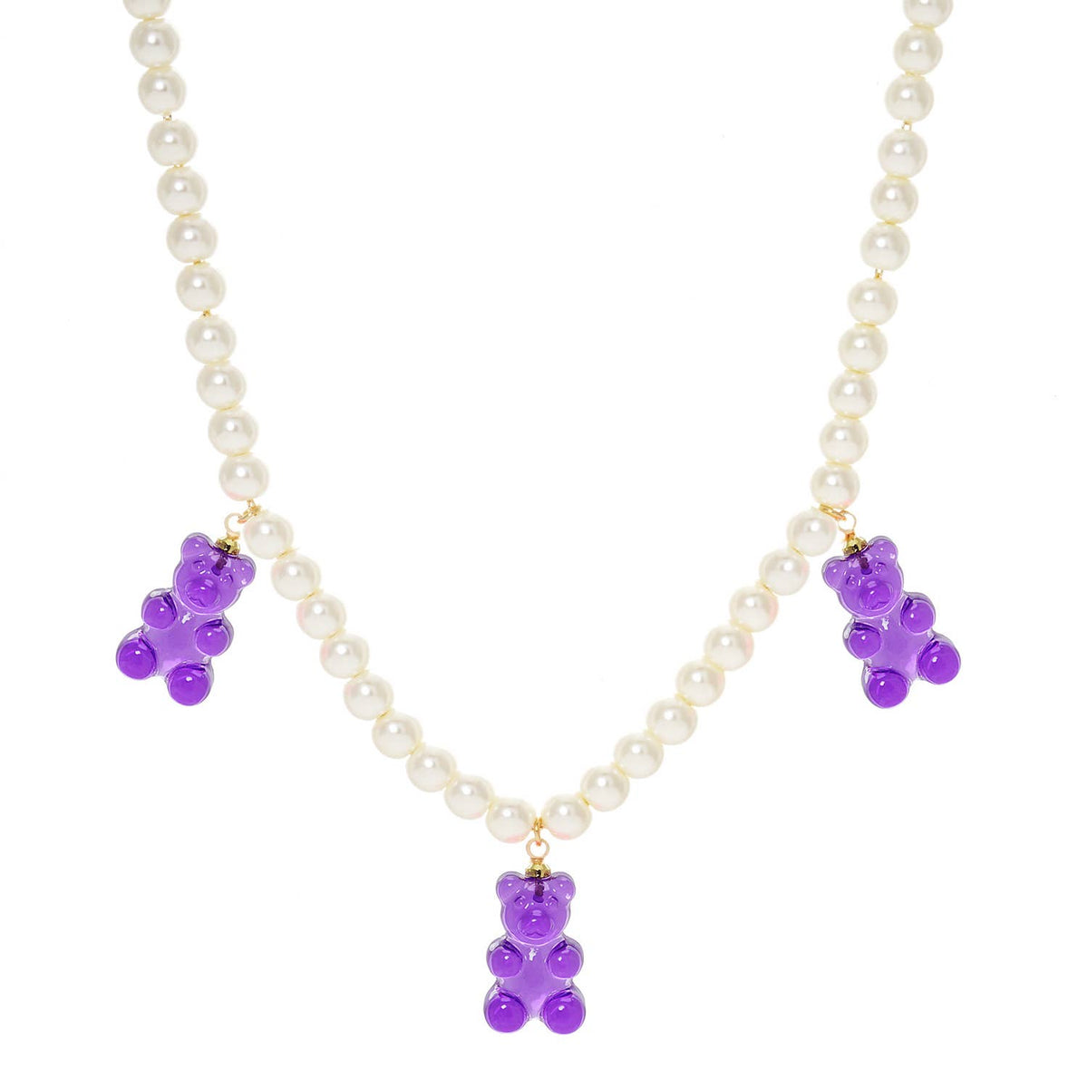 Multicolor Beaded Gummy Bear Necklace