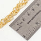 Polished Brass Interwoven Chain Necklace