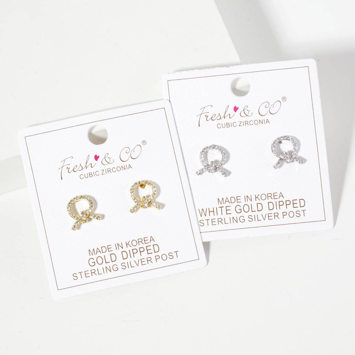 Knot Design 18K-Gold-Dipped Stud Earrings