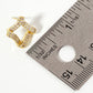 Pave-Set Rhombus-Shaped 16mm 18K-Gold-Dipped Stud Earrings