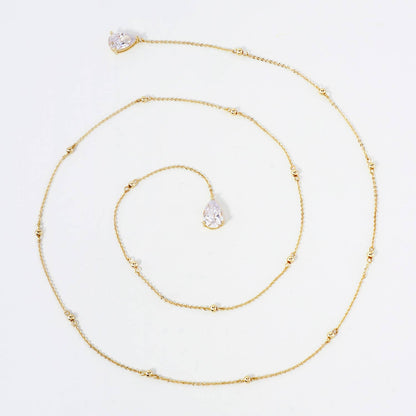 Satellite-Style 3-Prong Teardrop Face-Chain