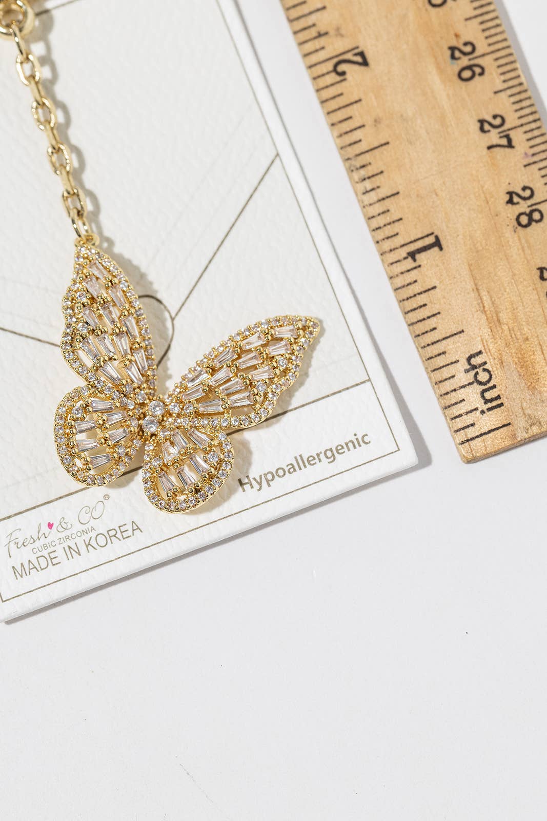 Crystal Butterfly Bag Charm & Keychain