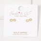 Gold Plated Infinity Stud Earrings
