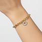 Texas State Charm Pave Cubic Zirconia Link Chain Bracelet