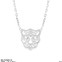 Minimalist Filigree Tiger Head Pendant Necklace