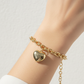 Puffed Heart Chunky Chain Bracelet with Easy Magnetic Clasp