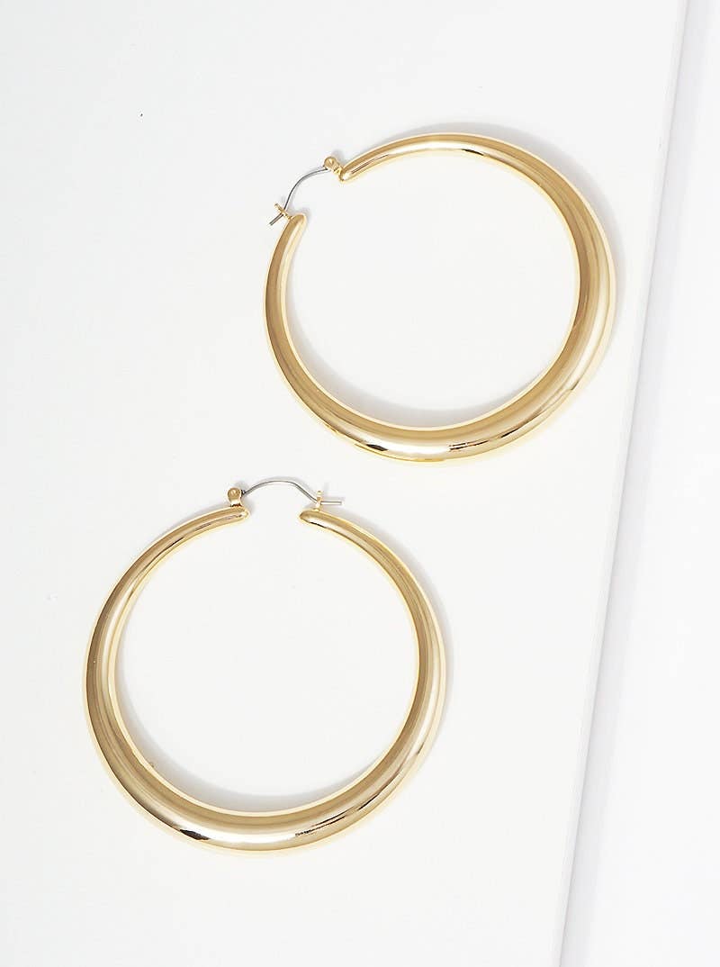 Gold Plated Thin Hoop Earrings