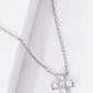 Gold Square-Set Cross Necklace