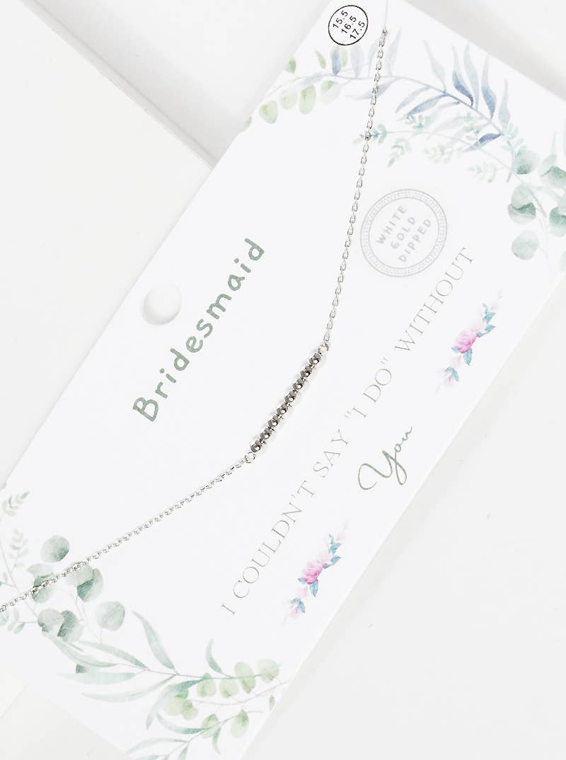 Minimalist Beaded Bridesmaid Necklace