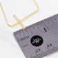 Gold Sideways Cross Necklace