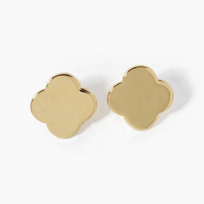 Minimalist Clover Stud Earrings