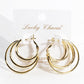 Multi-Strand Hoop Earrings