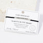 Inspirational Messages Always in my Heart Tube Bar Bracelet