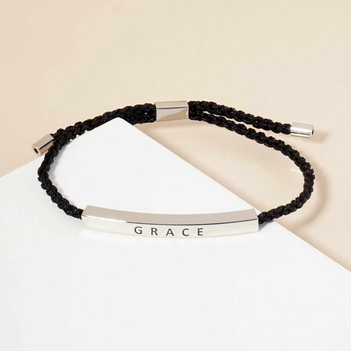 Inspirational Messages "Grace" Tube Bar Bracelet