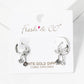 Dainty Bow & Cubic Zirconia Dangle Huggie Hoops