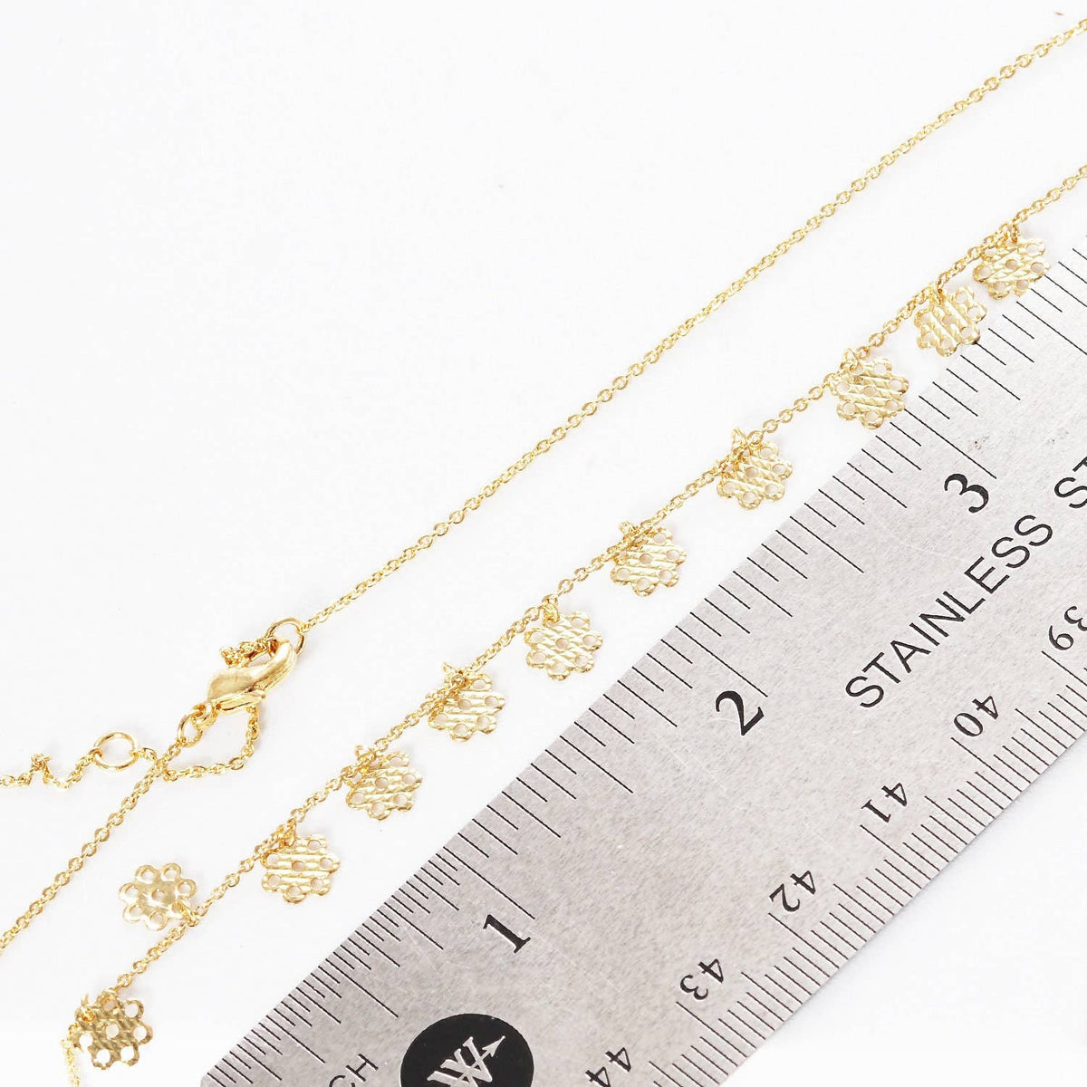 Gold Plated Chain w/ Sunflowers Necklace