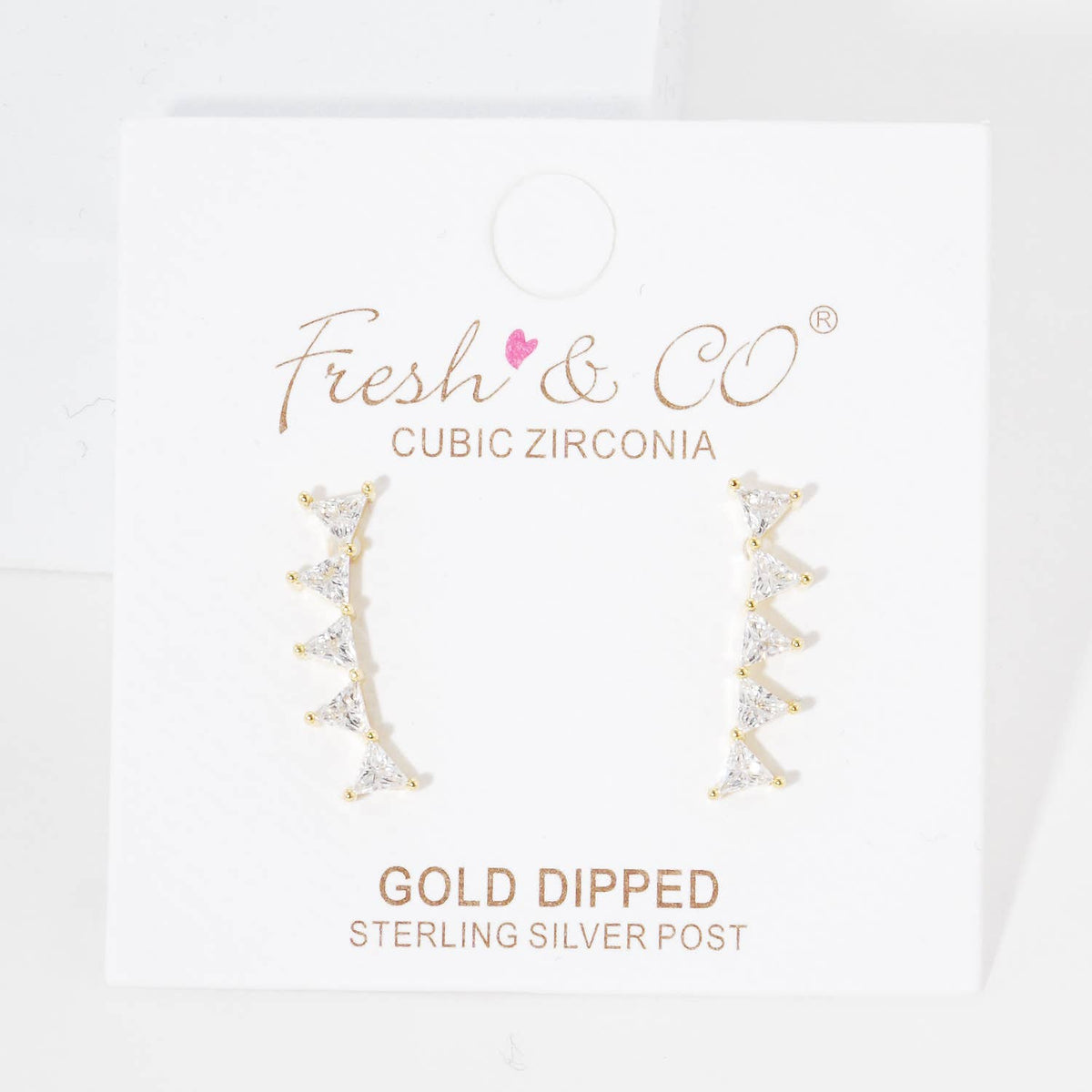 Gold Spike Ear Jacket Earrings