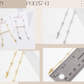8K-Gold-Dipped Station Chain Drop Earrings with Spike Accent