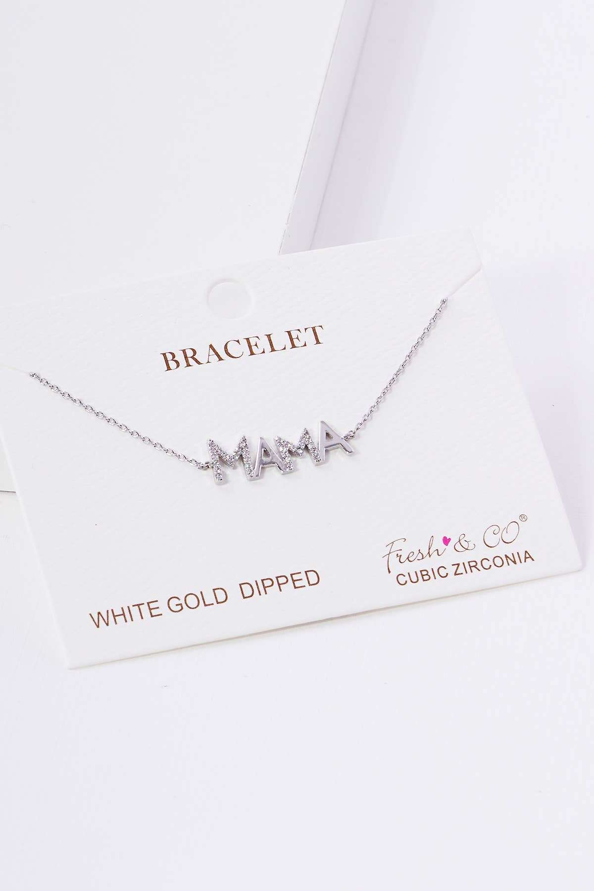 Minimalist Pavé "MAMA" Lettering Bracelet