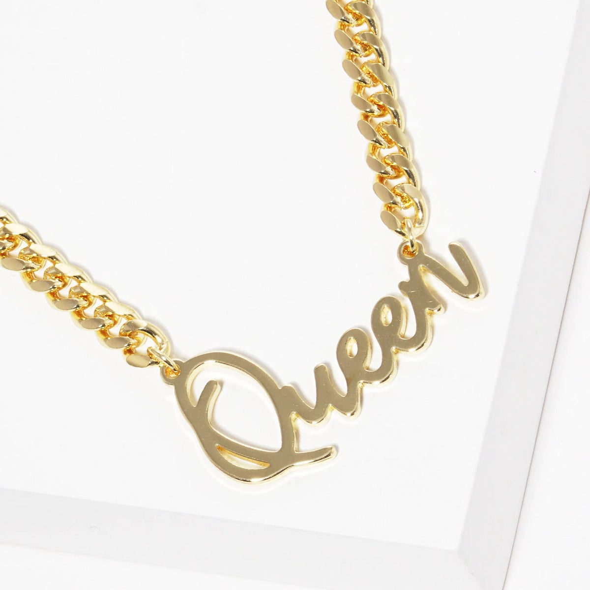 Gold Plated Cuban Link QUEEN Necklace