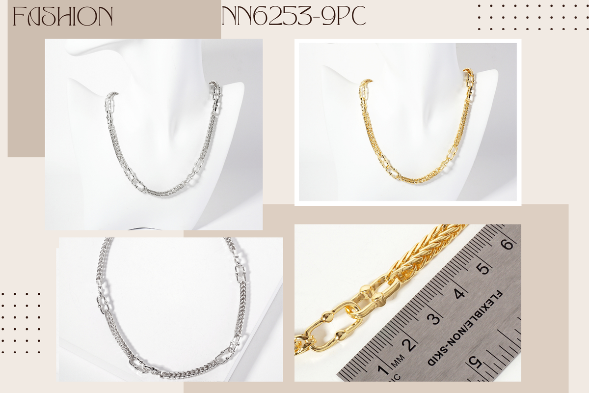 18K-Gold-Dipped Polished Brass 5mm Wheat-Chain Necklace