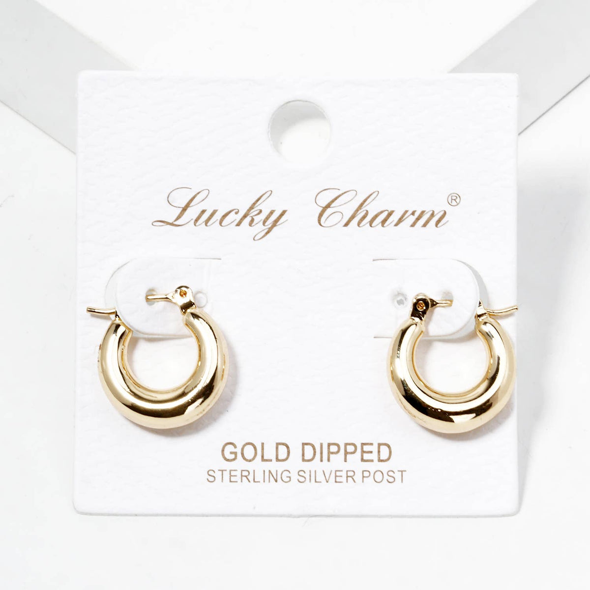 Chunky Dome Huggie Hoop Earrings