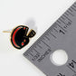 18K Gold Dipped Enamel Football Helmet Game Day Stud Earring
