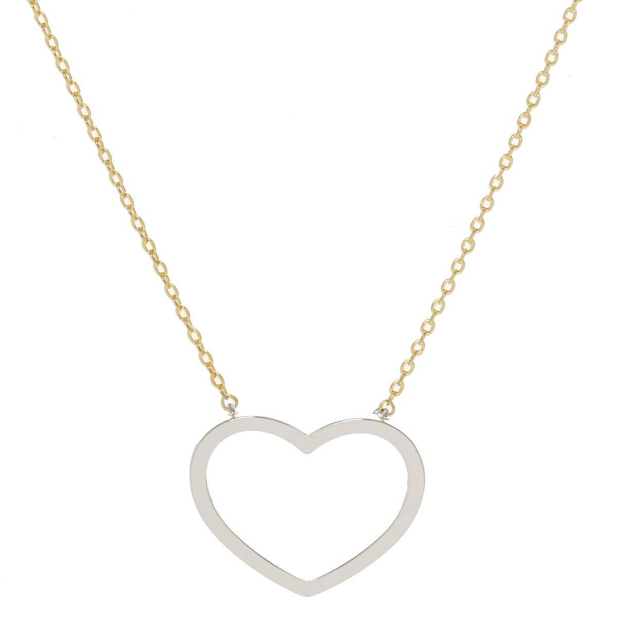 Gold Open Heart Necklace