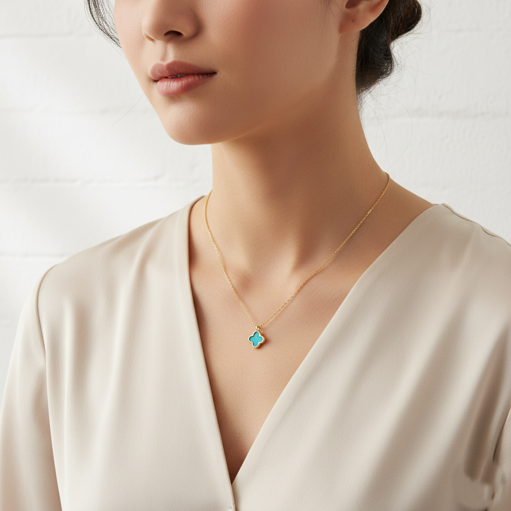 Lucky Clover Mini Pendant Necklace