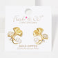 Gold Freshwater Pearl Gingko Leaf Stud Earrings