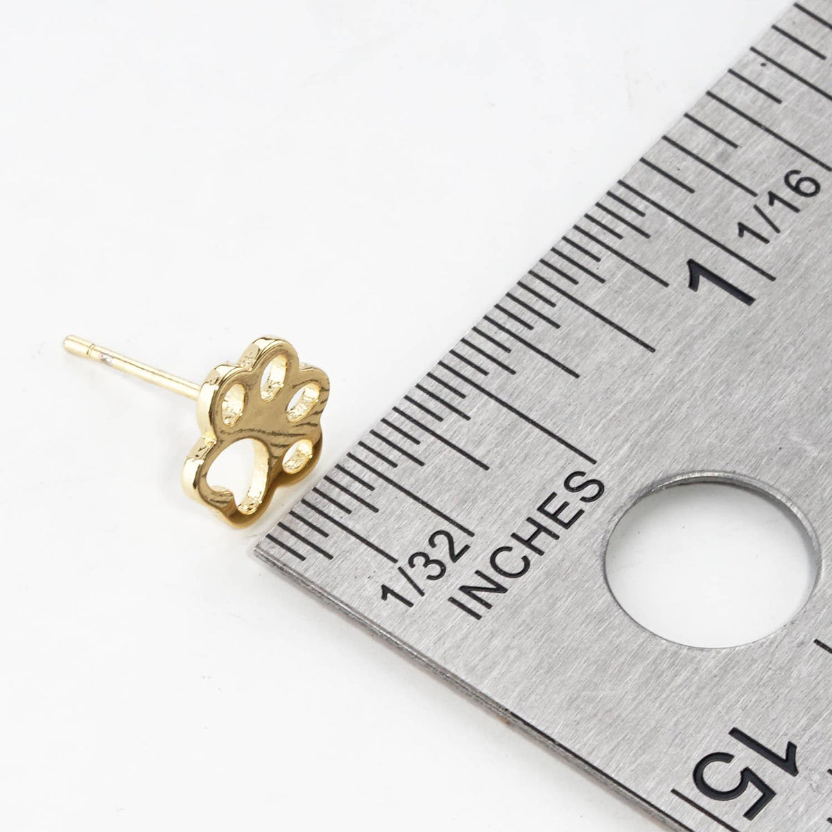 Dainty Paw Print Stud Earrings