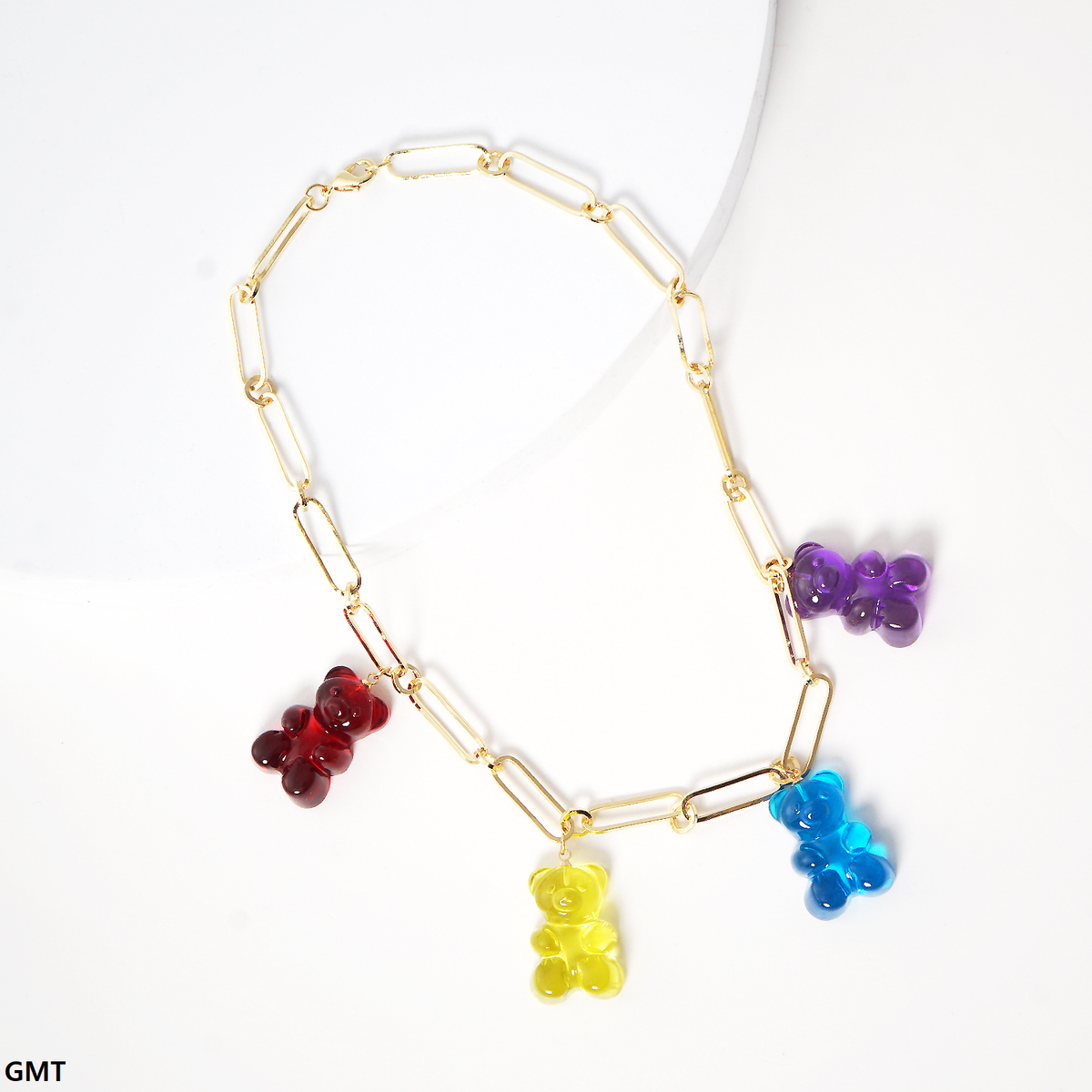Multicolor Beaded Gummy Bear Necklace