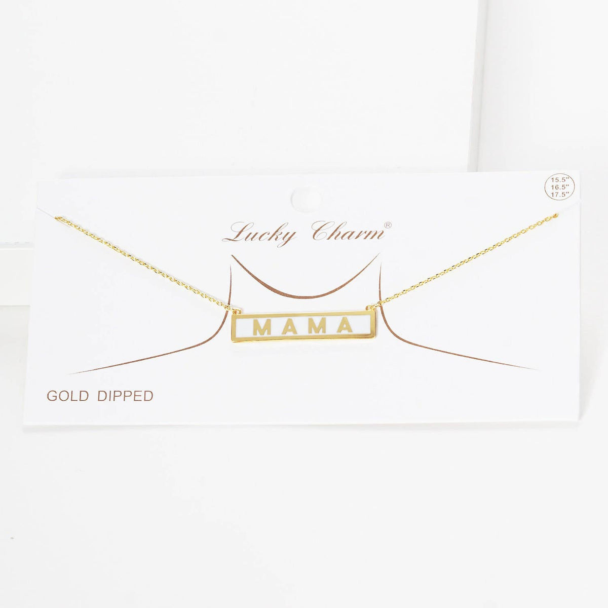 Gold Plated Mini Bar MAMA Necklace