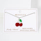 Enamel Cherry Charm Delicate Chain Bracelet