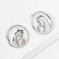 18K GOLD DIPPED MOTHER OF PEARL PRAYER STUD EARRINGS
