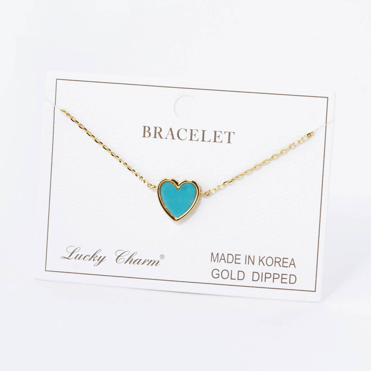 Minimalist Heart Charm Bracelet - Multi-Color Collection
