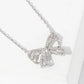 Gold Plated Cubic Ribbon Necklace