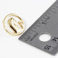18K GOLD DIPPED MOTHER OF PEARL PRAYER STUD EARRINGS