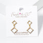 Dangled Geometric Square Cubic Zirconia Earrings