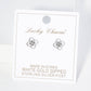 18K Gold Dipped Small Pearl Beaded Quatrefoil Stud Earrings