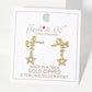 Celestial-Theme Star Drop Bow Post Earrings
